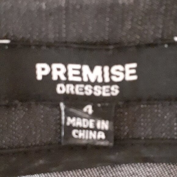 PREMISE Dark Gray Short Sleeve Knee Length Sheath Dress; Size 4 - Picture 5 of 7